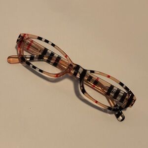 Peepers “Chesterfield Stripe” Readers/Cheaters/Eyeglasses +1.25; Burberry Like
